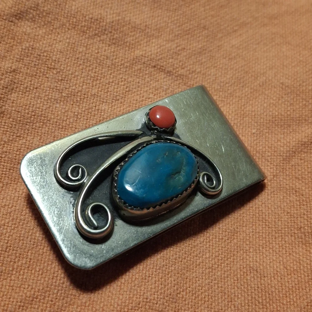 Navajo silver money clip.